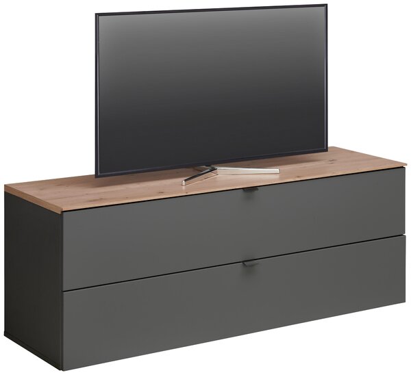 KOMODA POD TELEVIZI, barvy grafitu, dub artisan, 140/62/44 cm Hom`in - TV stolky & komody pod TV