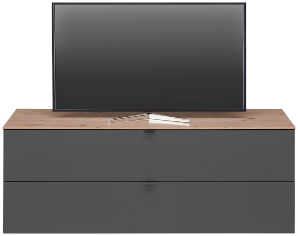 KOMODA POD TELEVIZI, barvy grafitu, dub artisan, 140/62/44 cm Hom`in - TV stolky & komody pod TV