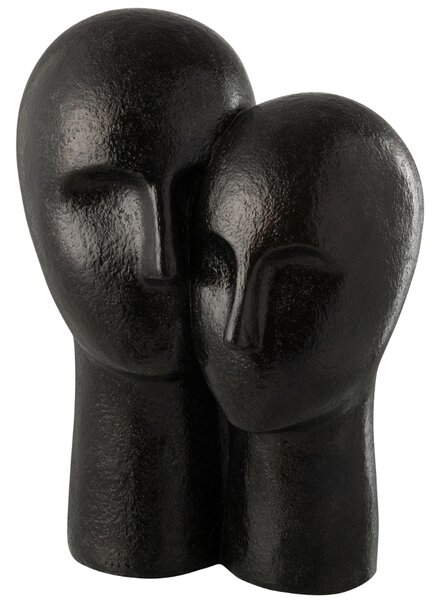 Černá soška J-line Head Couple 42,5 cm