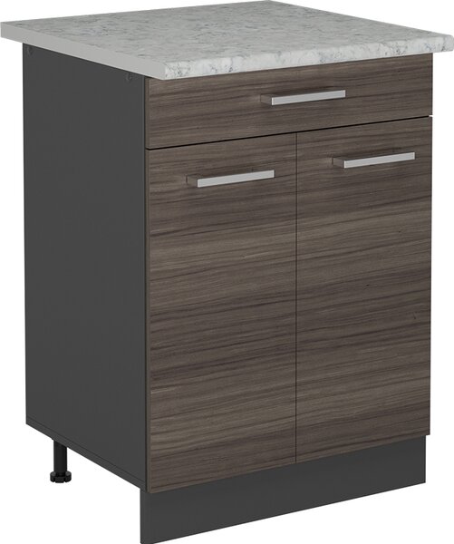 Spodní skříňka kuchyňské linky Vicco R-Line Ušlechtilá šedá 60 cm PD Mramor, Model 53782