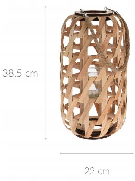 Lucerna ProGarden dřevěná 38,5 cm