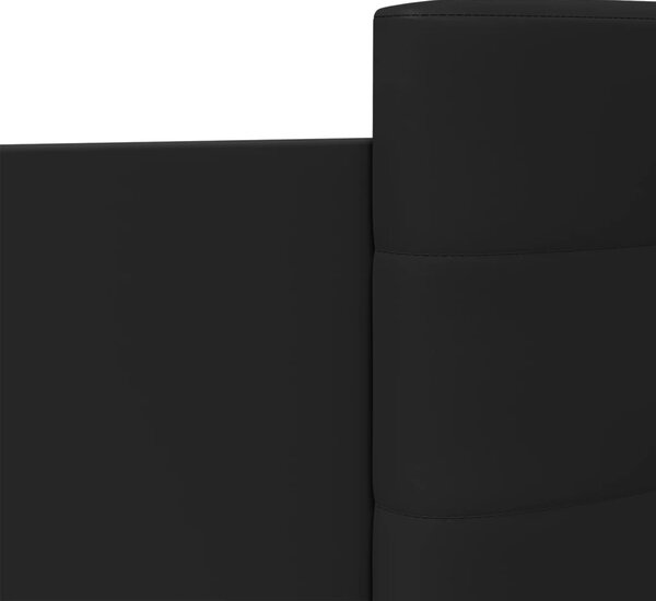 Rám postele s čelem černý 100 x 200 cm kompozitní dřevo 3209934