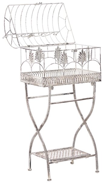 Sada 2 regálů s policemi SICILY 43/37 cm 122/90 cm Kov Šedá
