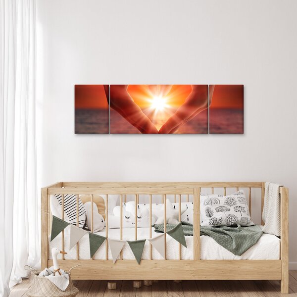Obraz - Slunce v srdci (170x50 cm)