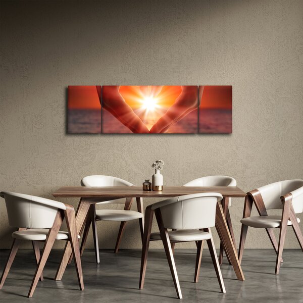 Obraz - Slunce v srdci (170x50 cm)