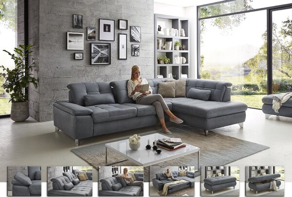 Sedací souprava ENNA_varianta "L"_Vivre steel