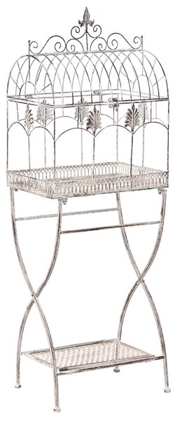 Sada 2 regálů s policemi SICILY 43/37 cm 122/90 cm Kov Šedá