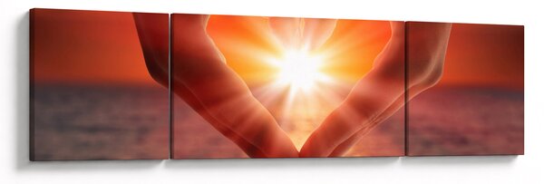 Obraz - Slunce v srdci (170x50 cm)