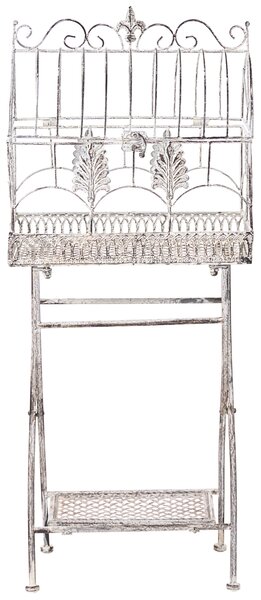 Sada 2 regálů s policemi SICILY 43/37 cm 122/90 cm Kov Šedá