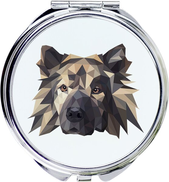 Eurasier – Zrcadlo od značky Art-Dog s fotografií a geometrickým vzorem