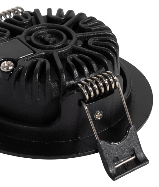 Sada 6 zapuštěných bodových svítidel černá naklápěcí 8,2 cm vč. LED stmívatelné do teplé IP54 Ultra Slim - Pupil