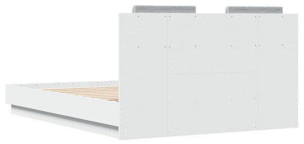 Rám postele s čelem bílý 120 x 190 cm kompozitní dřevo 3209961