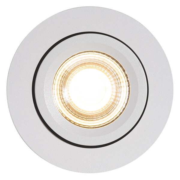 Set van 6 moderne inbouwspots wit 8,2cm incl. LED IP54 ultra slim - Pupil