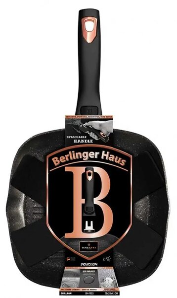 Grilovací pánev Berlinger Haus Black Rose 28 cm granitová