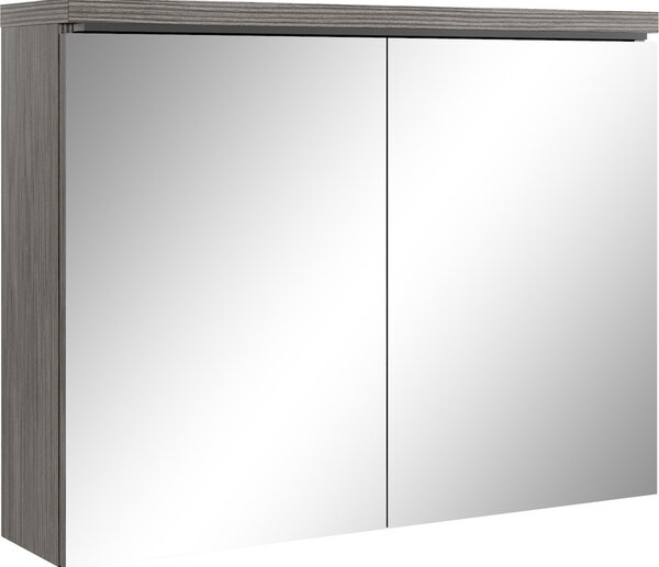 Badplaats Vysoká Koupelnová Skříňka Paso 80 x 20 x 60 cm - Šedý Dub - Zrcadlová Skříňka