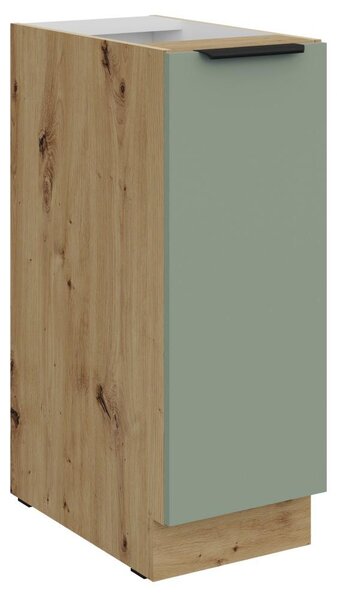 Kondela Dolní kuchyňská skříňka s výsuvným košem Arsany 30 D Cargo BB - aquamarine / dub artisan