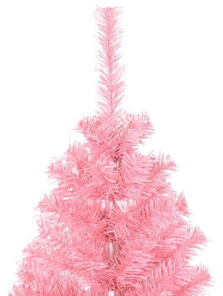Umělý vánoční stromek se stojanem růžový 150 cm PVC 320997