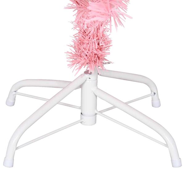 Umělý vánoční stromek se stojanem růžový 150 cm PVC 320997