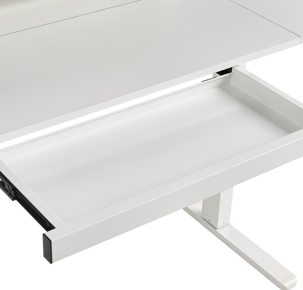 Elektricky výškově nastavitelný pracovní stůl LUCAMA Bílá 120 cm 60 cm s USB portem