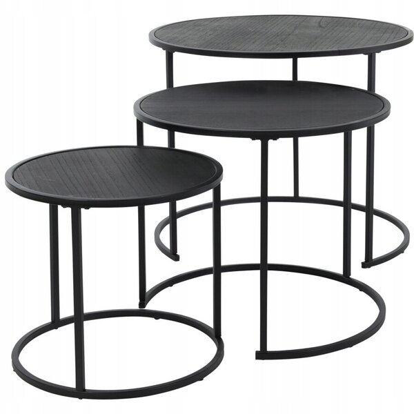 Stolek Home Styling Collection 55,5 x 44,5 x 31,8 cm černý
