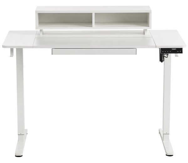 Elektricky výškově nastavitelný pracovní stůl LUCAMA Bílá 120 cm 60 cm s USB portem