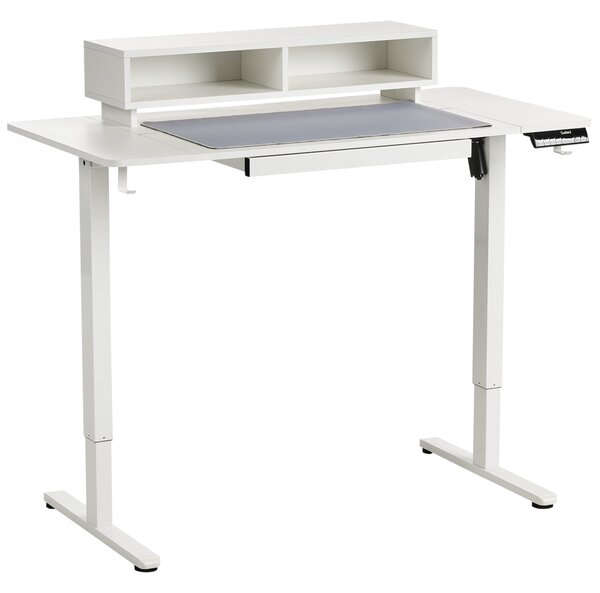 Elektricky výškově nastavitelný pracovní stůl LUCAMA Bílá 120 cm 60 cm s USB portem
