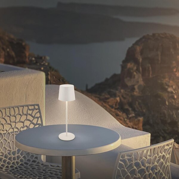 BRILONER Bota stolní lampa - 1,8W, 120lm, nabíjecí, LED, stmívatelné, dotykový vypínač, teplá bílá, bílá 7708016