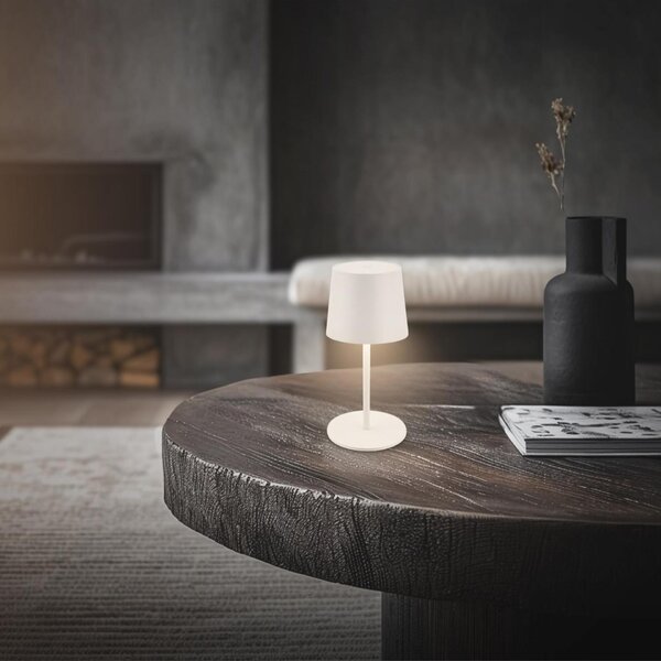 BRILONER Bota stolní lampa - 1,8W, 120lm, nabíjecí, LED, stmívatelné, dotykový vypínač, teplá bílá, bílá 7708016