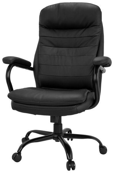 OTOČNÁ ŽIDLE, vzhled kůže, černá MID.YOU - Online Only kancelářské židle, Online Only
