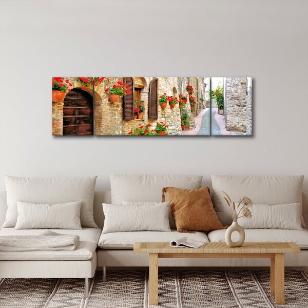 Obraz - Malebná Italská ulička (170x50 cm)