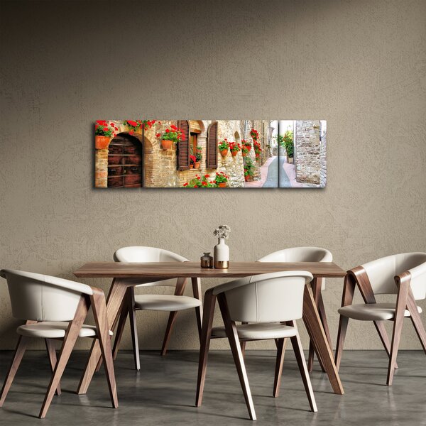 Obraz - Malebná Italská ulička (170x50 cm)