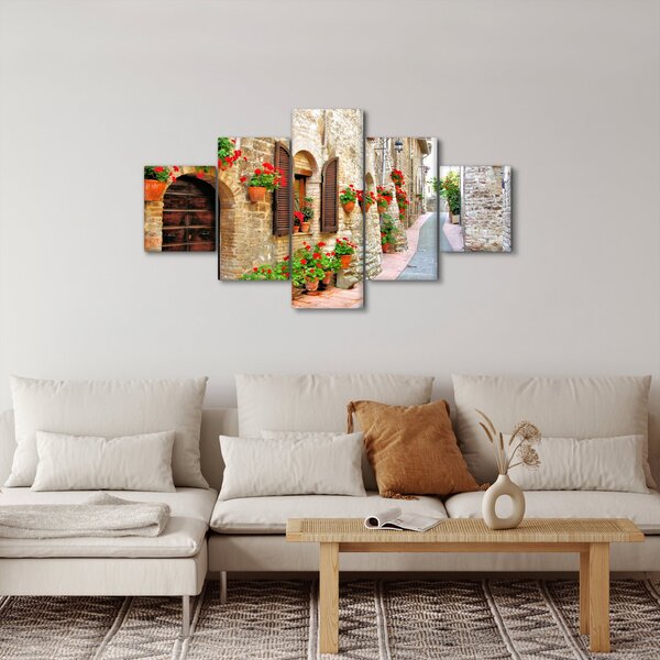 Obraz - Malebná Italská ulička (125x70 cm)