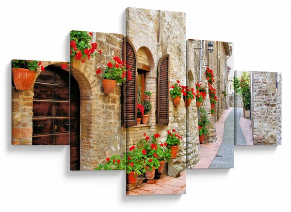Obraz - Malebná Italská ulička (125x70 cm)
