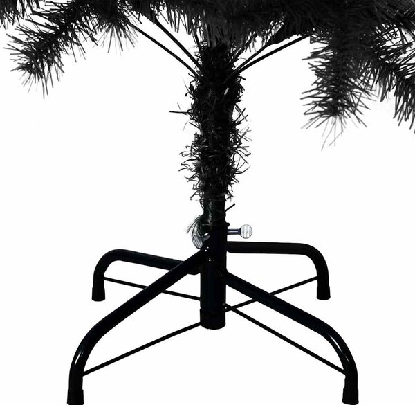 Umělý vánoční stromek se stojanem černý 150 cm PVC 321000