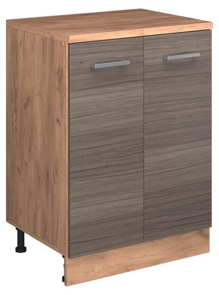 Kuchyňská skříňka pod šikmou střechu Vicco R-Line Ušlechtilá šedá 60 cm bez šikminy se 2 dveřmi, Model 61759