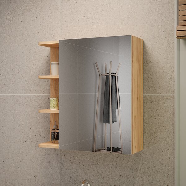 Zrcadlová skříňka Vicco Fynn Zlatý mocný dub 62 x 64 cm, Model 54357