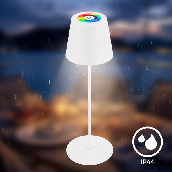 BRILONER Coloris LED stolní lampička Smart bezdrátová, ovládání přes aplikaci, stmívatelné, bílé 7559016