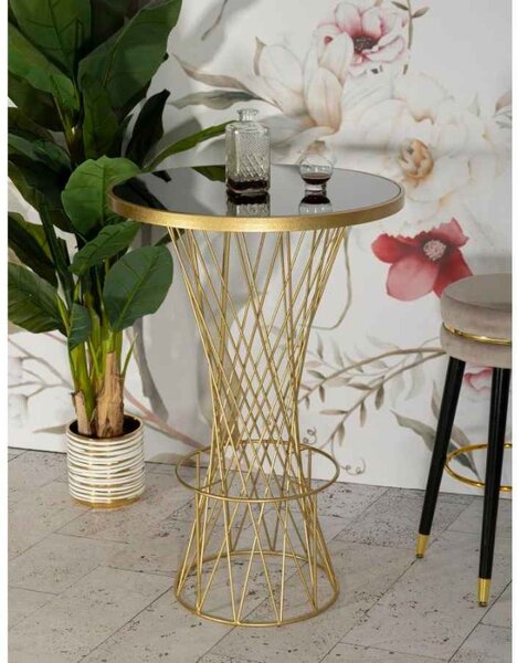 Designový barový stůl Bartlett 70 cm zlatý