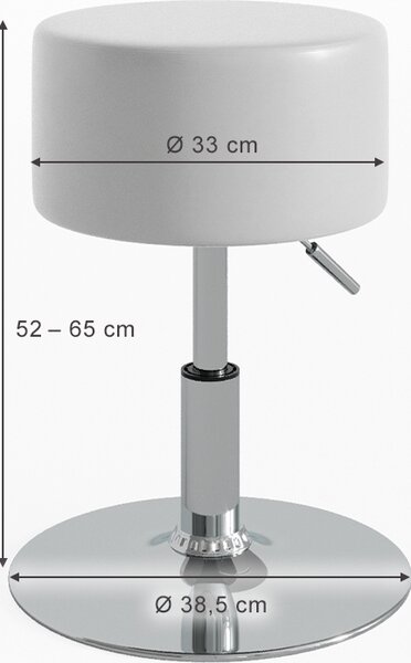Stolička Vicco Design Bílá 33.5 x 67 cm pro toaletní stolek, Model 28609
