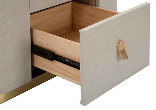 Designový noční stolek Ondelette 60 cm krémový