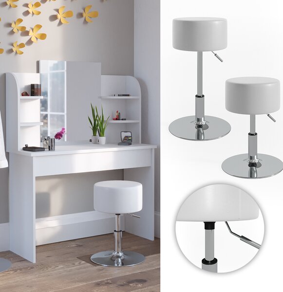 Stolička Vicco Design Bílá 33.5 x 67 cm pro toaletní stolek, Model 28609