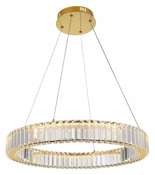 Závěsná lampa TOOLIGHT zlatá křišťálová glamour LED