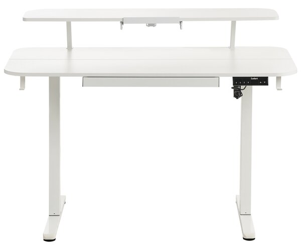 Elektricky výškově nastavitelný pracovní stůl WILBANKS Bílá 120 cm 60 cm s USB portem
