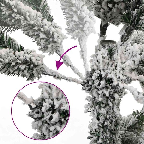 Umělý sklápěcí vánoční stromek se 150 LED a koulemi 120 cm 3210097