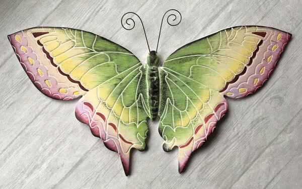 Motýl největší zeleno-růžový Keramika Andreas