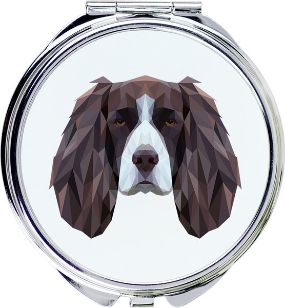 Anglický kokršpaněl - Zrcadlo s fotografií a geometrickým vzorem od značky Art-Dog