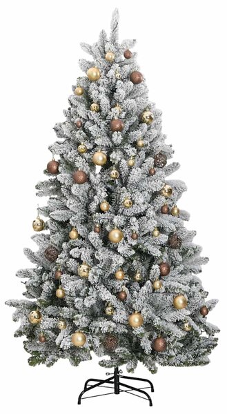 Umělý sklápěcí vánoční stromek s 300 LED a koulemi 180 cm 3210138
