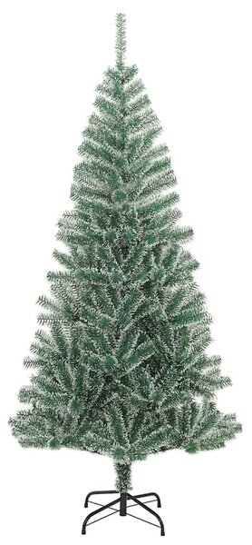 Umělý vánoční stromek s 300 LED a sadou koulí zasněžený 210 cm 3210126