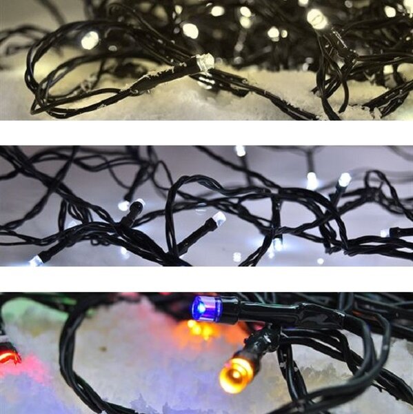 5m LED vánoční řetěz 230V do exteriéru s časovačem, Červ.+Modrá+Zel.+Žlutá