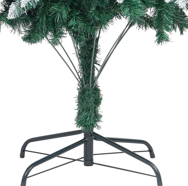 Umělý vánoční stromek se šiškami a bílým sněhem 210 cm 321017